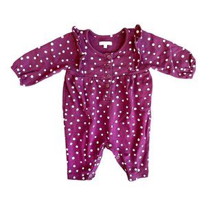 Grayson Mini Purple Polkadot Long Sleeve Jumper, Size 0-3 Months